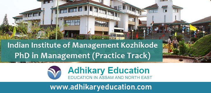 iim kozhikode management phd practice track Admission 2020